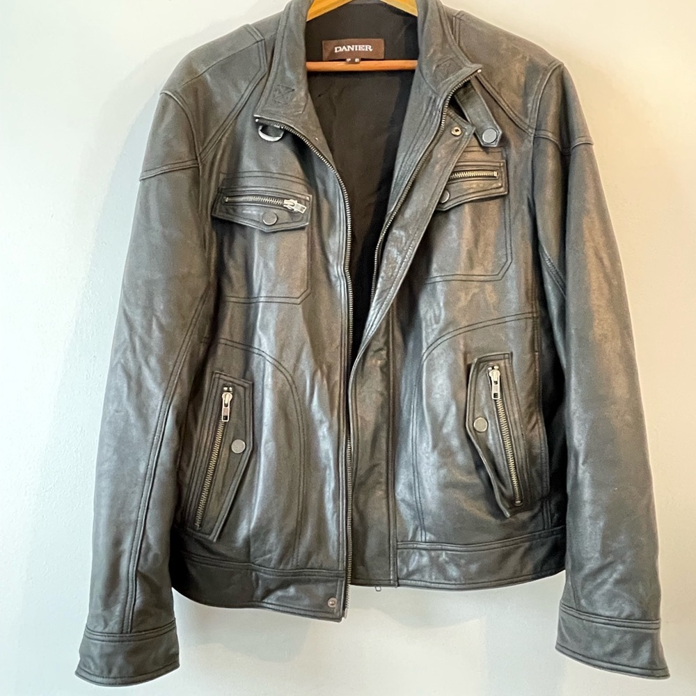 Danier Leather Motorcycle Jacket - Size Medium